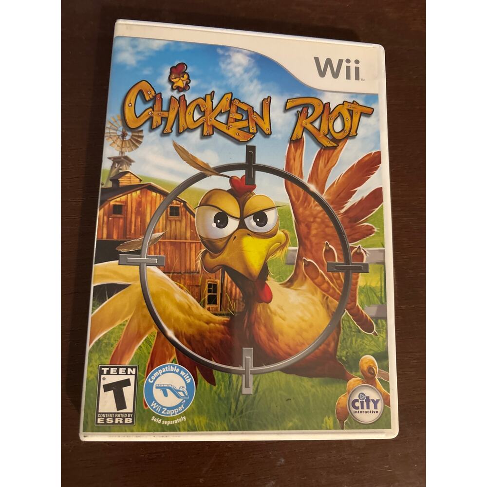 Chicken Riot (Nintendo Wii, 2010) w/ Manual